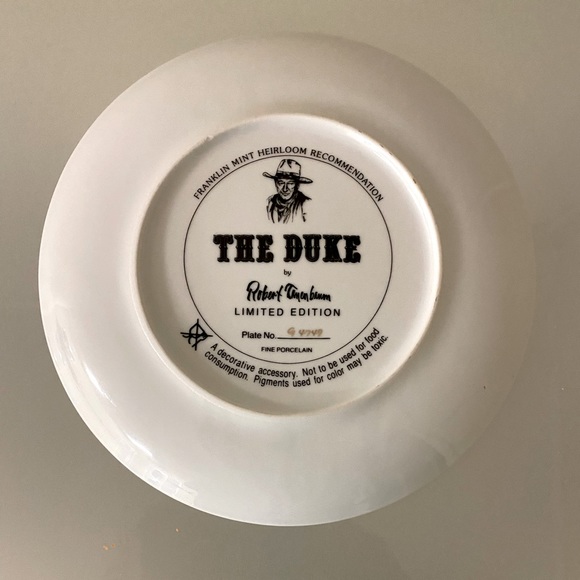 John Wayne "The Duke" Franklin Mint Limited Edition Collector Plate No G4749 - Picture 3 of 6